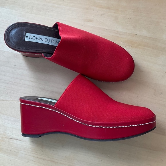 Donald J. Pliner Shoes - Donald Pliner Red Mules Size 6.5